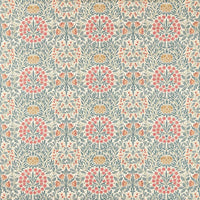 Morris & Co Daisy & Oak Madder/Teal Fabric MHTF227371