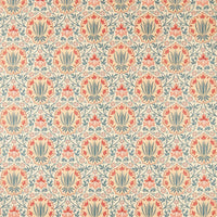 Morris & Co Iris & Rose Indigo/Crimson Fabric MHTF227374