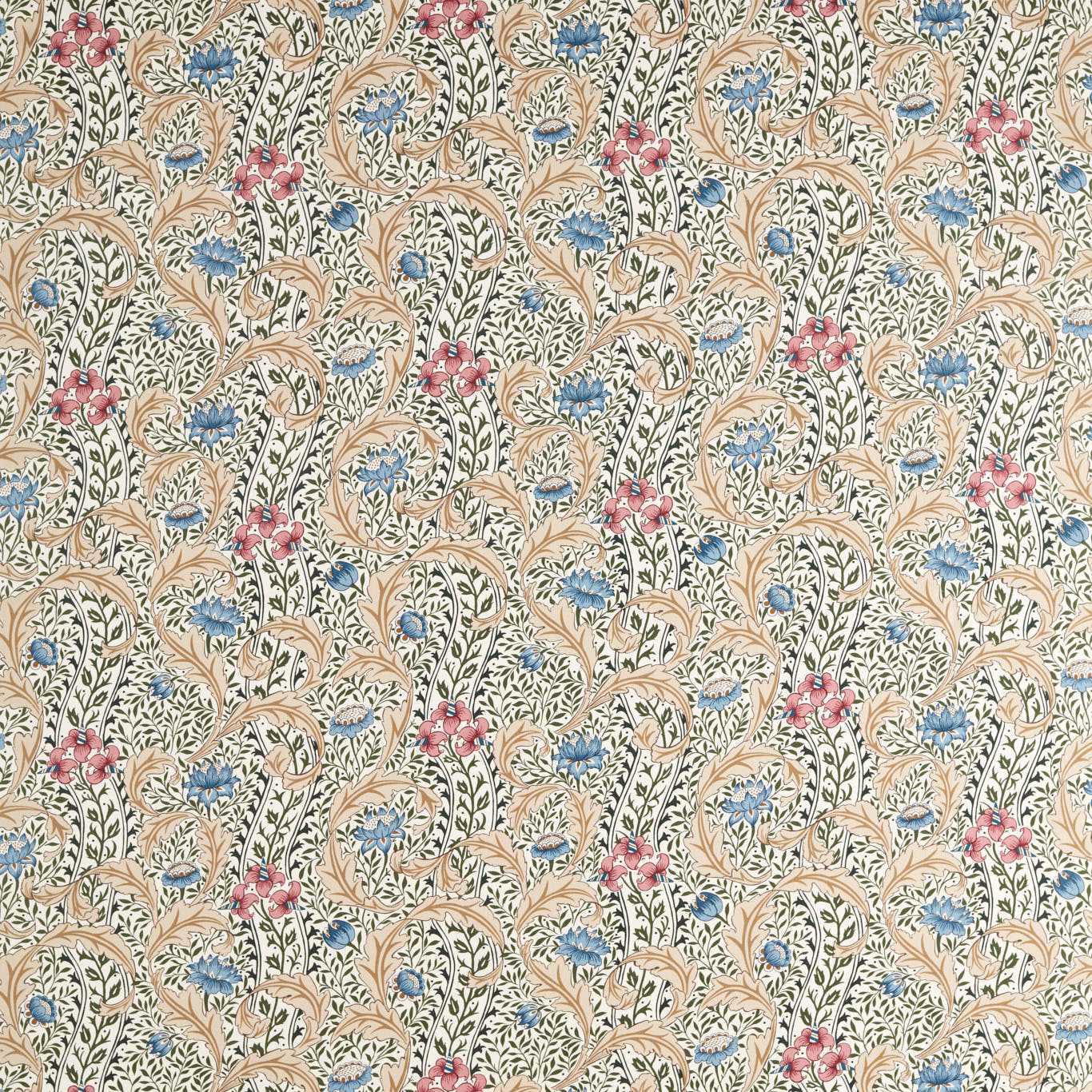 Morris & Co Wild Tulip & Vine Multi Fabric Sample MHTF227376