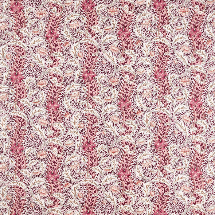 Morris & Co Wild Tulip & Vine Linen/Plum Fabric Sample MHTF227377