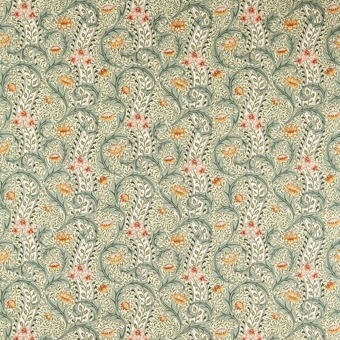 Morris & Co Wild Tulip & Vine Beayleaf/Ochre Fabric Sample MHTF227378