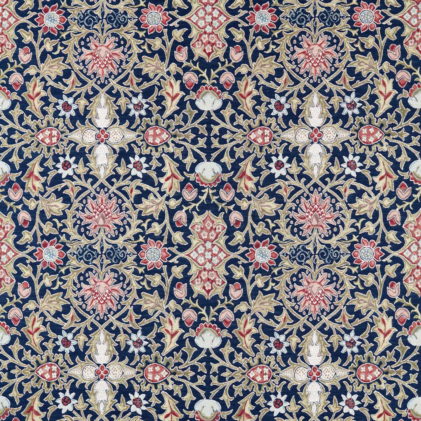 Morris & Co Wilton Weave Indigo Fabric Sample MHTF237652