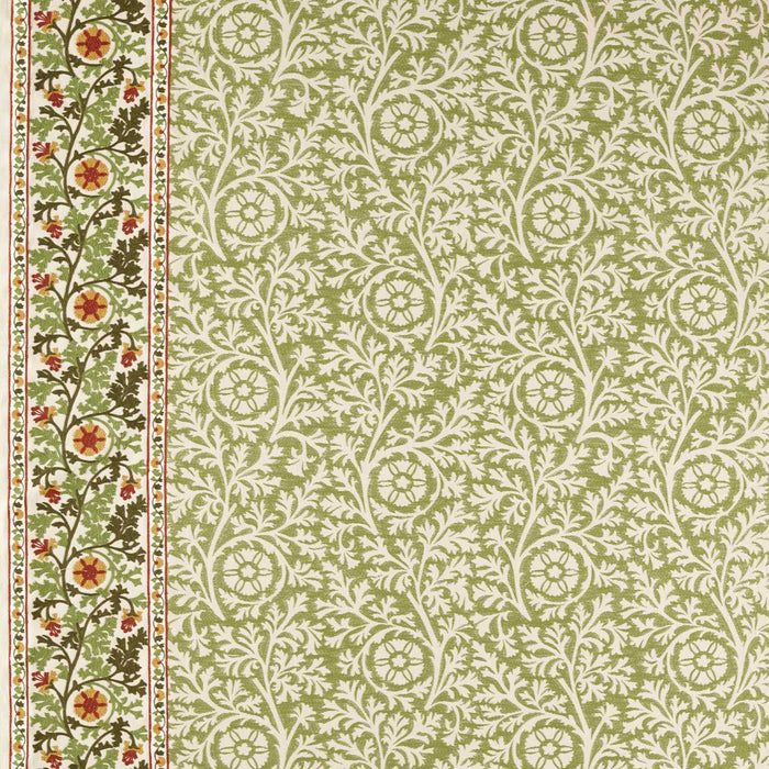 Morris & Co Chamomile Embroidery Forest Fabric MHTF237655