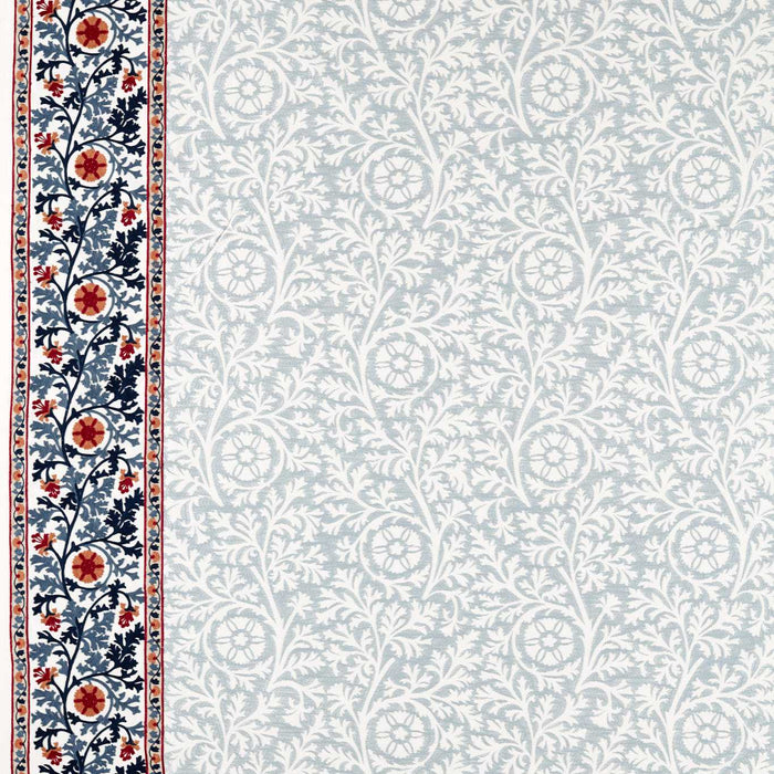 Morris & Co Chamomile Embroidery Woad Fabric MHTF237657