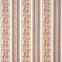 Morris & Co Bluebell & Peony Embroidery Russet/Forest Fabric MHTF237660