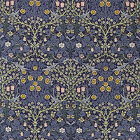Morris & Co Blackthorn Weave Indigo Fabric MIND237556
