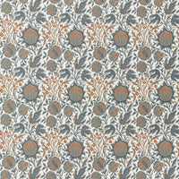 Morris & Co Elmcote Weave River Blue/Apricot Fabric MIND237564