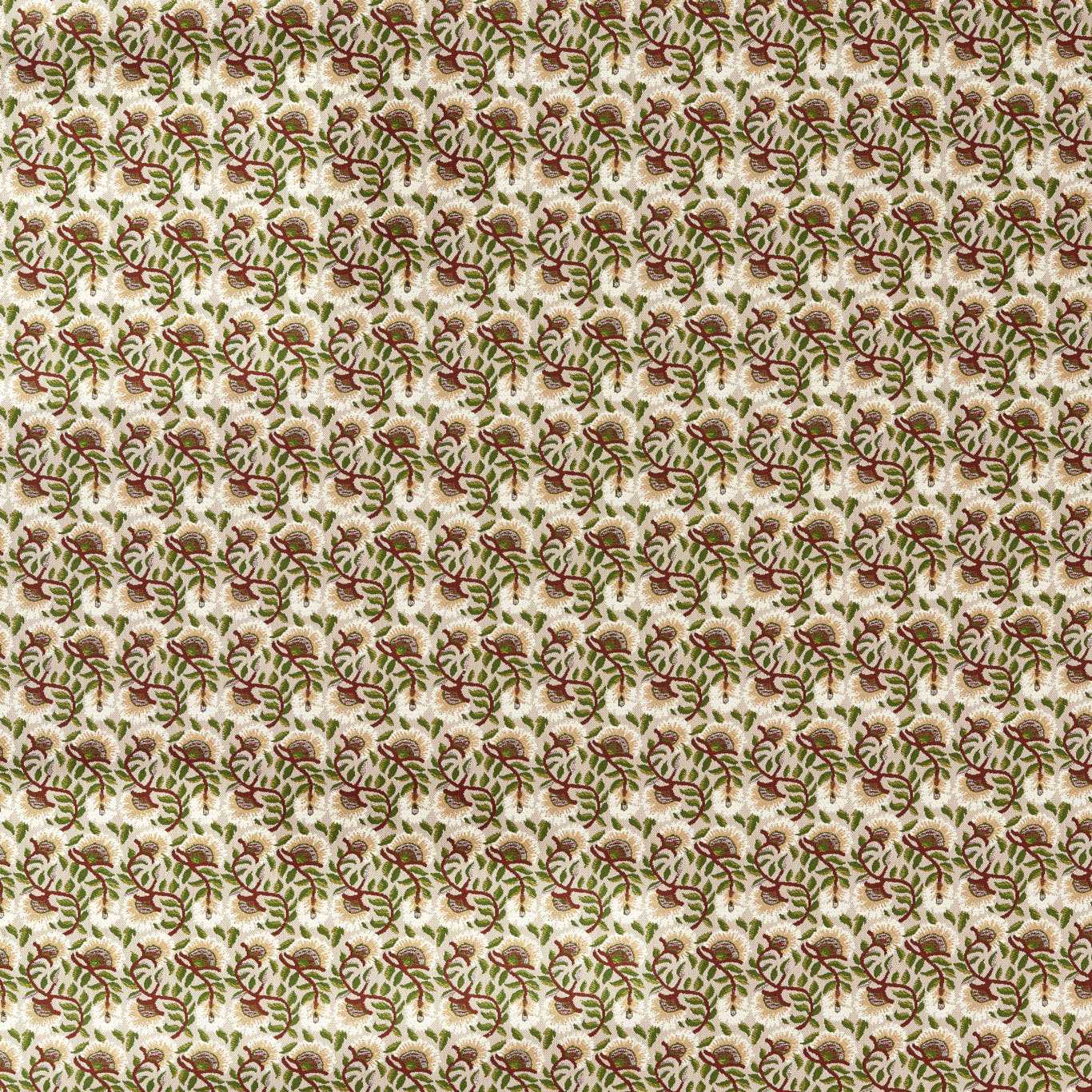 Morris & Co Wardle Weave Madder/Forest Fabric Sample MIND237567