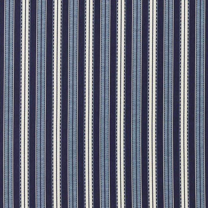 Morris & Co Hammersmith Woven Stripe Indigo Fabric Sample MIND237576