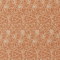 Morris & Co Bird & Anemone Weave Apricot/Linen Fabric MIND237581