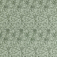 Morris & Co Bird & Anemone Weave Teal Fabric MIND237584