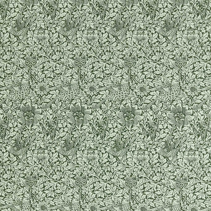 Morris & Co Bird & Anemone Weave Teal Fabric MIND237584