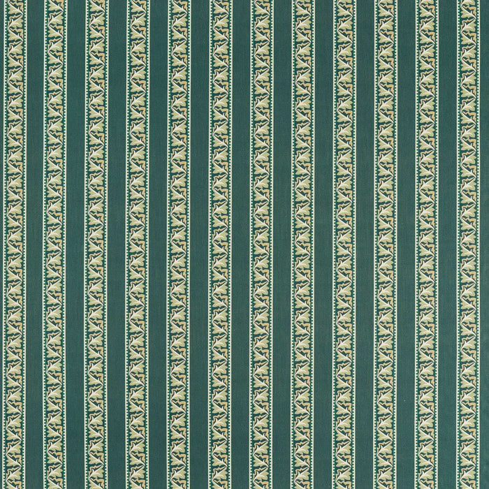 Morris & Co Red Car Stripe Emery Blue Fabric Sample MLIF227248