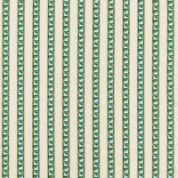 Morris & Co Red Car Stripe Forest/Linen Fabric MLIF227249