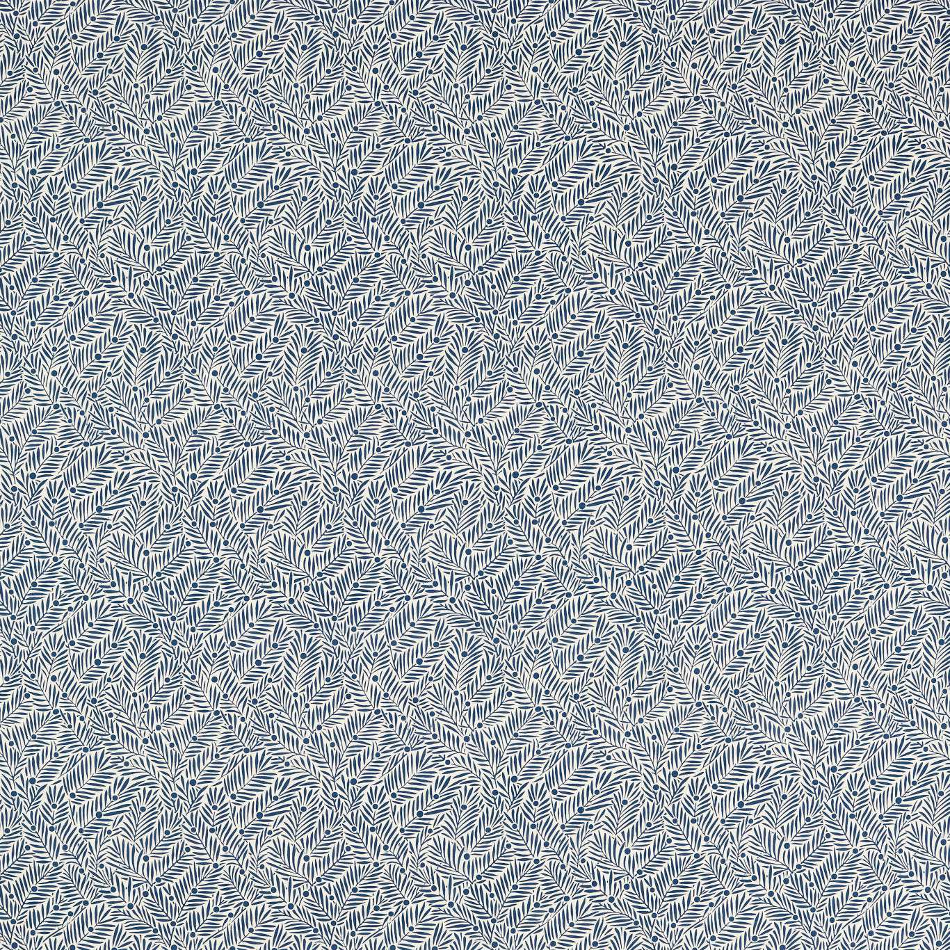 Morris & Co Yew & Aril Indigo Fabric Sample MLIF227259
