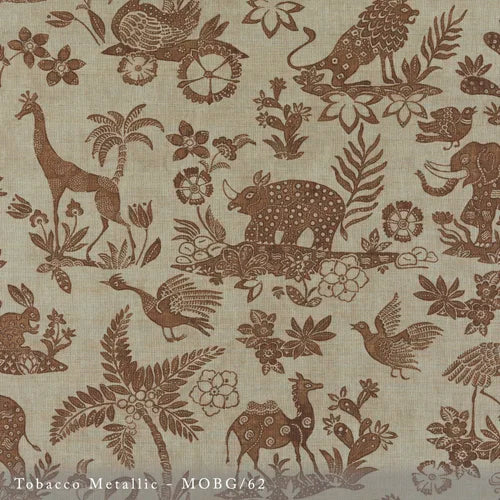 Lisa Fine Mogambo Grasscloth Tobacco Metallic Wallpaper Sample MOBG-62