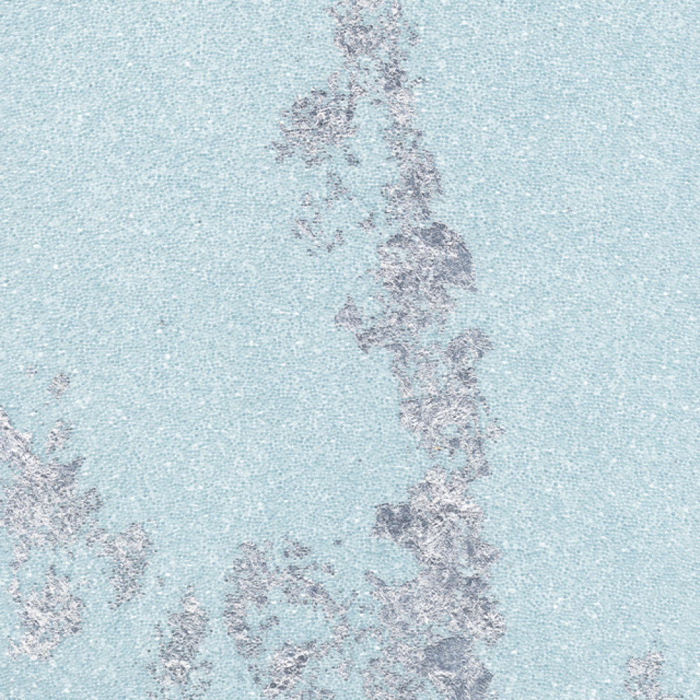 Maya Romanoff Beadazzled Leaf Aqua Leaf Wallpaper Sample MR-BDL-1508-S