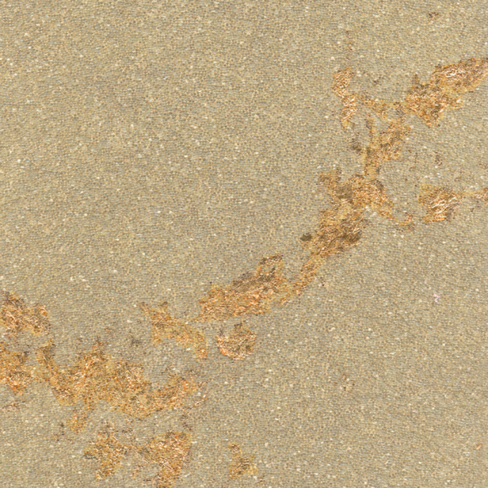 Maya Romanoff Beadazzled Leaf Coco Butter Leaf Wallpaper Sample MR-BDL-1521-G