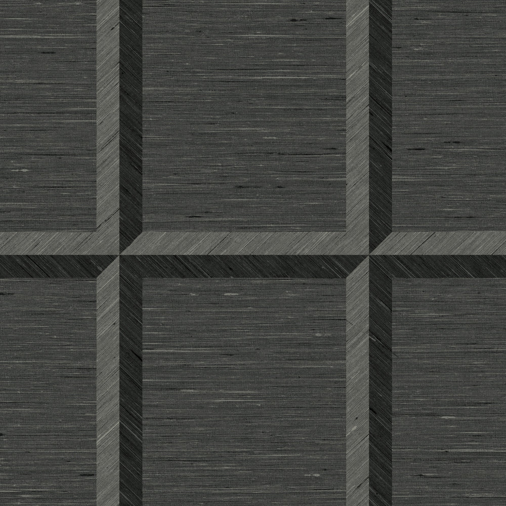 Maya Romanoff Wisping Weaves Provincetown (54 Inch) Starboard Black Wallpaper MR-FV-34X02-54