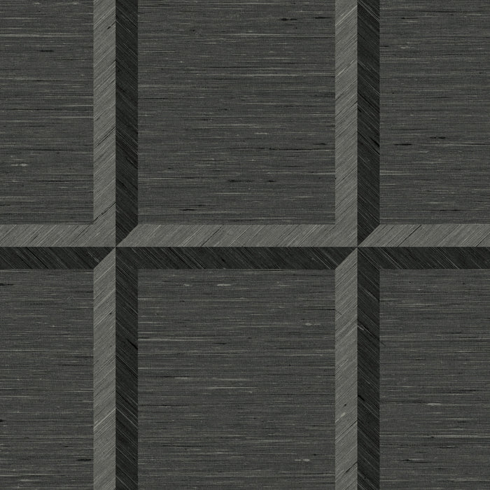 Maya Romanoff Wisping Weaves Provincetown (27 Inch) Starboard Black Wallpaper Sample MR-FV-34X02-27