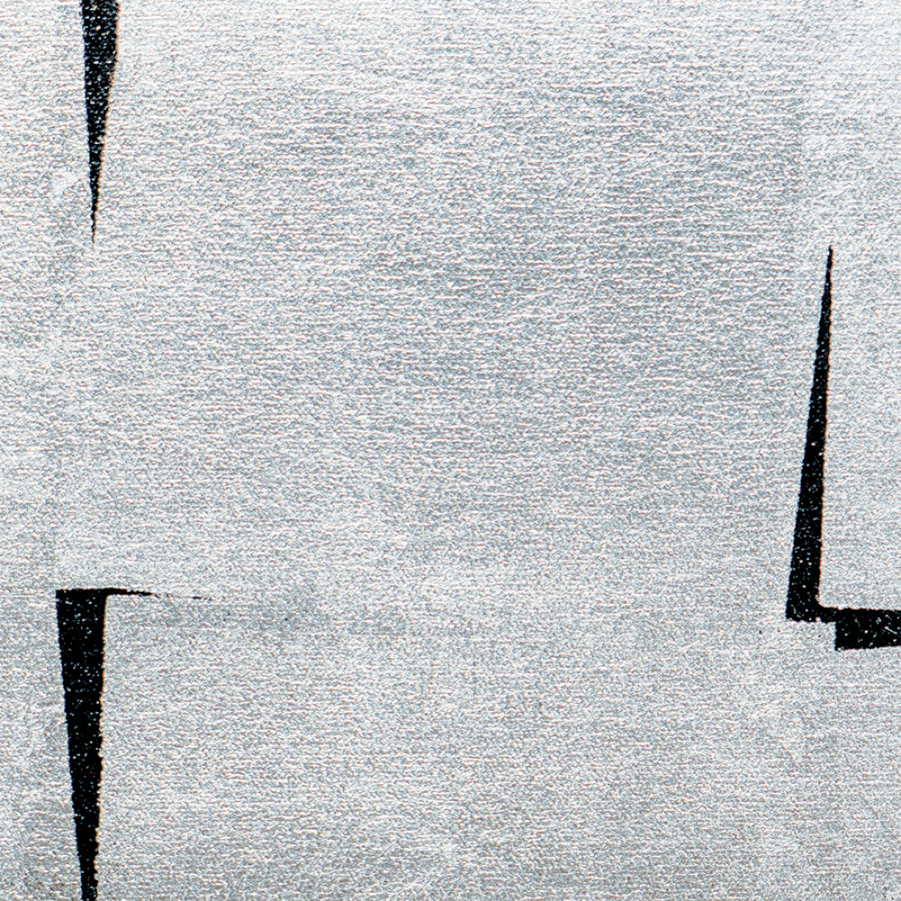 Maya Romanoff Gilded Cloth Silver Ebony Wallpaper Sample MR-GC-1109-S