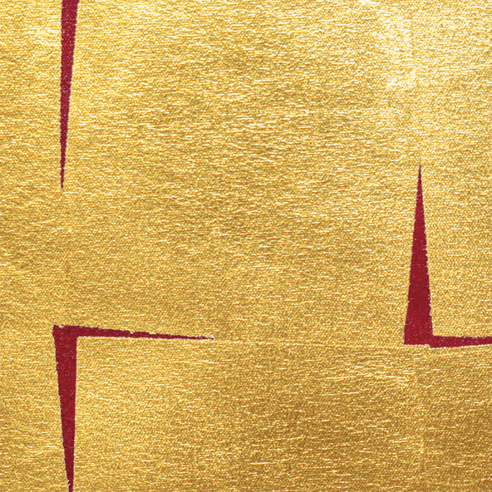 Maya Romanoff Gilded Cloth Golden Vermillion Wallpaper Sample MR-GC-1244-G