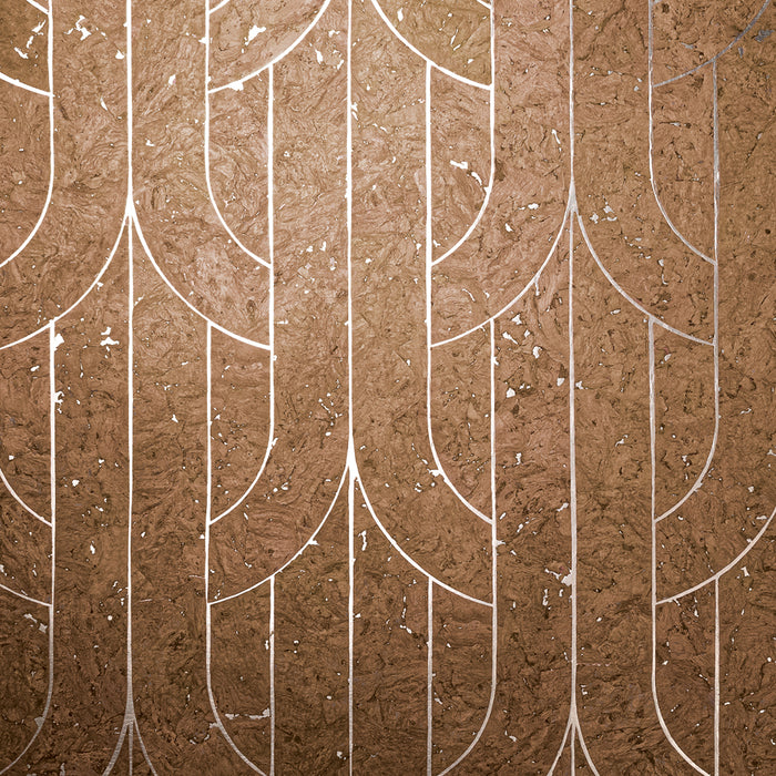 Maya Romanoff Porto Deco Nebbiolo Natural Wallpaper Sample MR-PD-1604