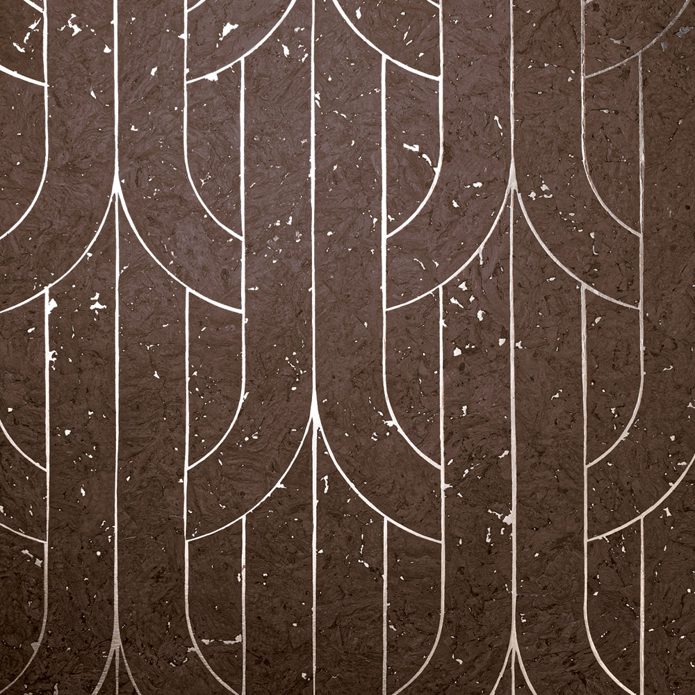 Maya Romanoff Porto Deco Bodega Brown Wallpaper MR-PD-1608