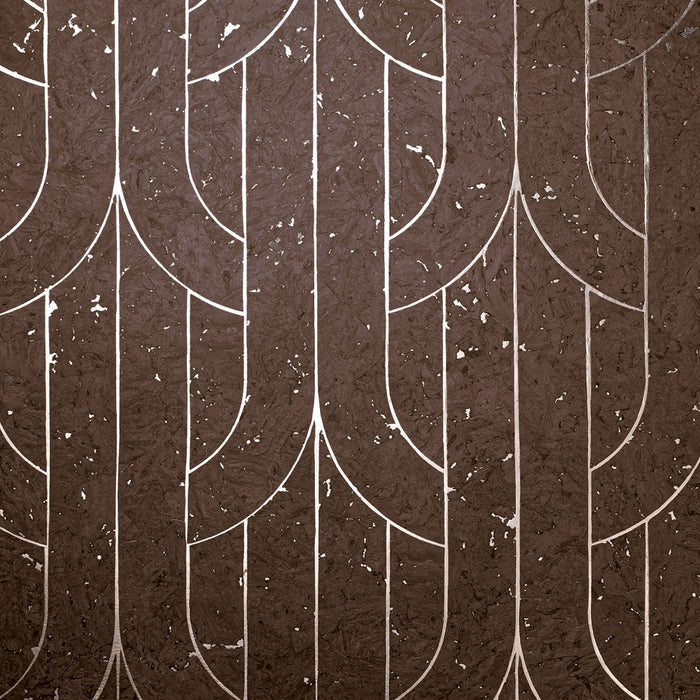 Maya Romanoff Porto Deco Bodega Brown Wallpaper Sample MR-PD-1608