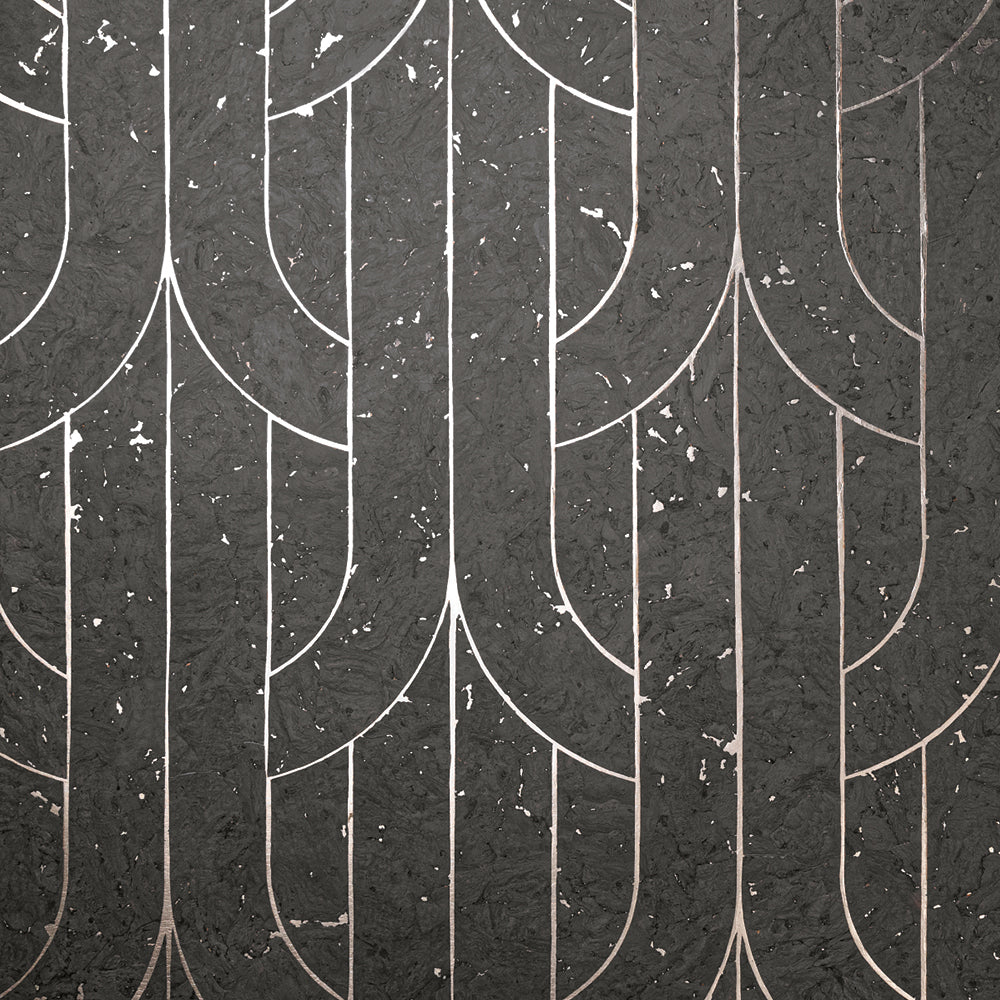 Maya Romanoff Porto Deco Syrah Slate Wallpaper MR-PD-1X01
