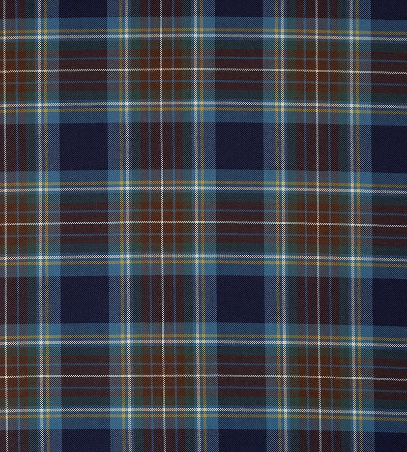 Old World Weavers Holyrood Blue & Brown Fabric MR09090001