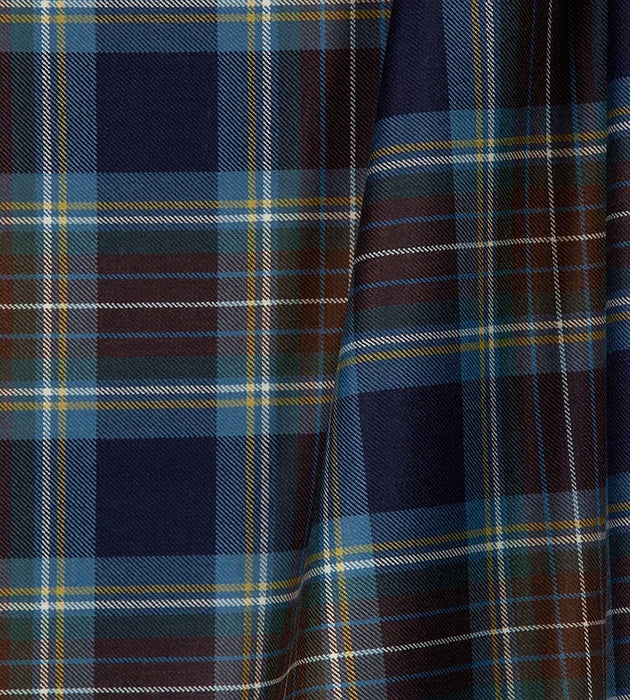 Old World Weavers Holyrood Blue & Brown Fabric Sample MR09090001