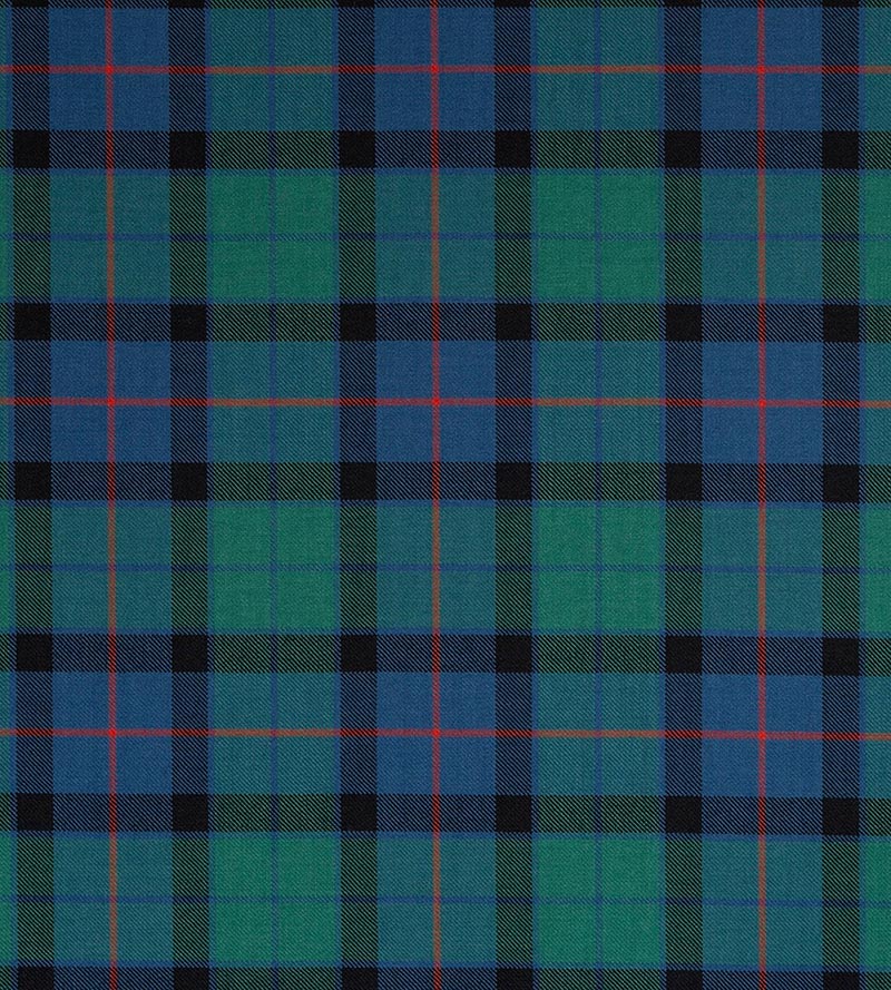 Old World Weavers Flower Of Scotland Blue & Green Fabric MR08660368