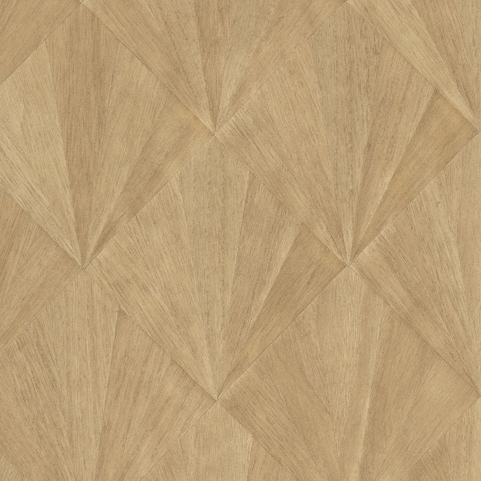 Maya Romanoff Ajiro Fanfare Oak Luster Wallpaper Sample MR-AF-3608-G