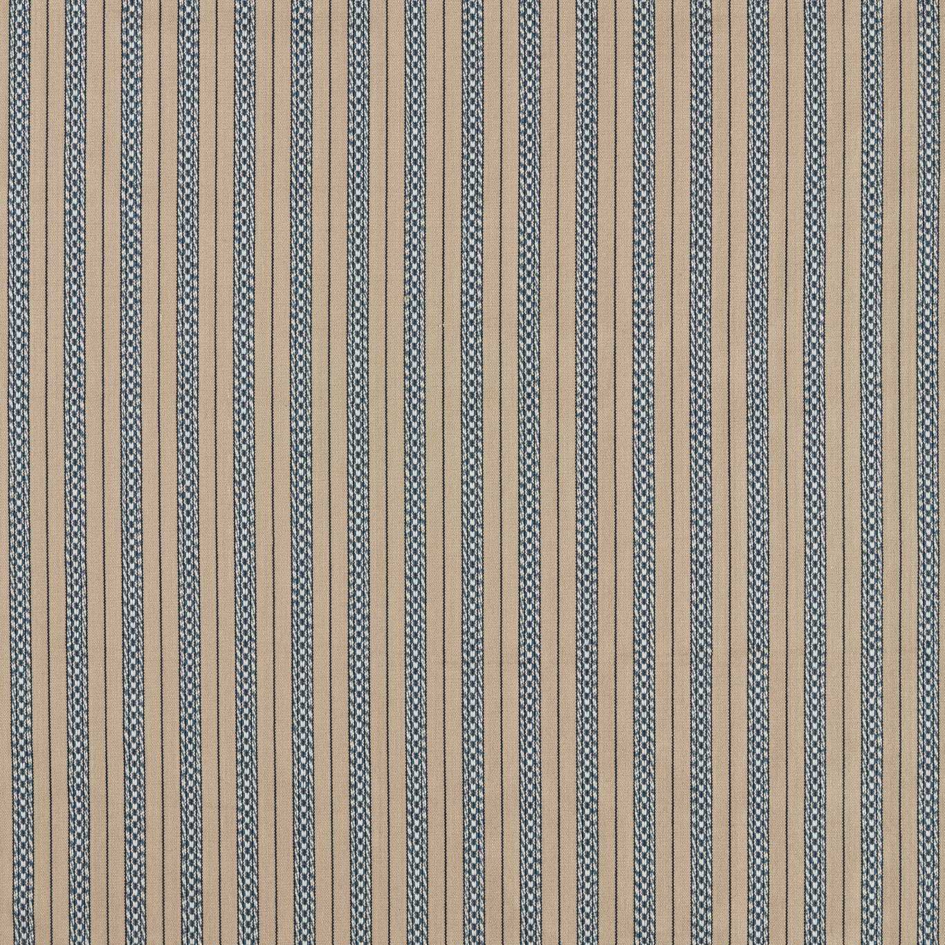 Morris & Co Elm Stripe Indigo/Flax Fabric Sample MSTR237683