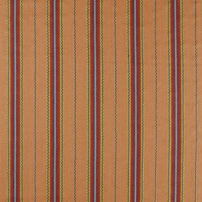 Morris & Co Lechlade Stripe Mulberry/Apricot Fabric MSTR237687