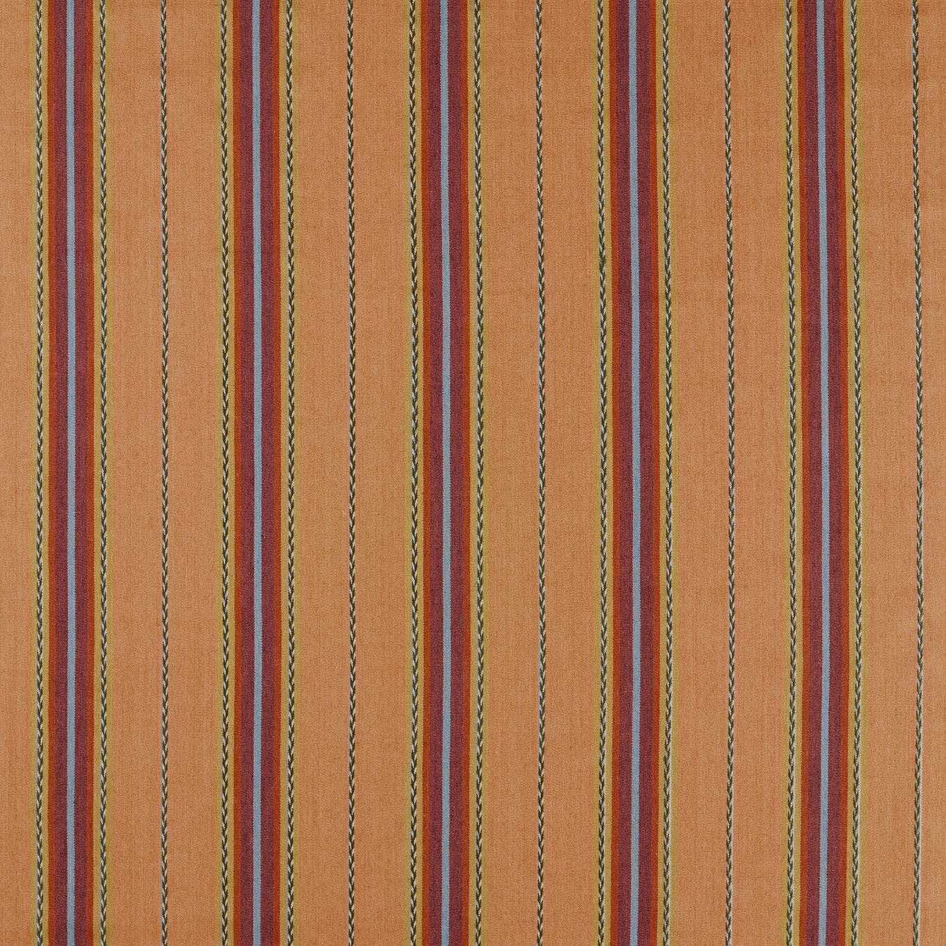 Morris & Co Lechlade Stripe Mulberry/Apricot Fabric Sample MSTR237687