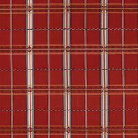 Morris & Co Hanover Check Madder Fabric MSTR237695