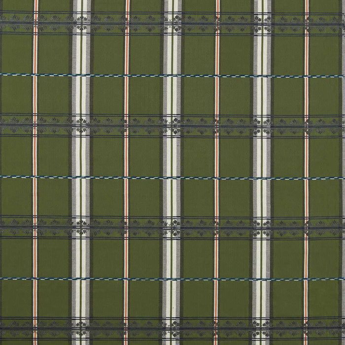 Morris & Co Hanover Check Forest Fabric Sample MSTR237697