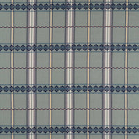 Morris & Co Hanover Check Teal/Indigo Fabric MSTR237698
