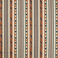 Morris & Co Bloomsbury Stripe Russet/Indigo Fabric MSTR237702