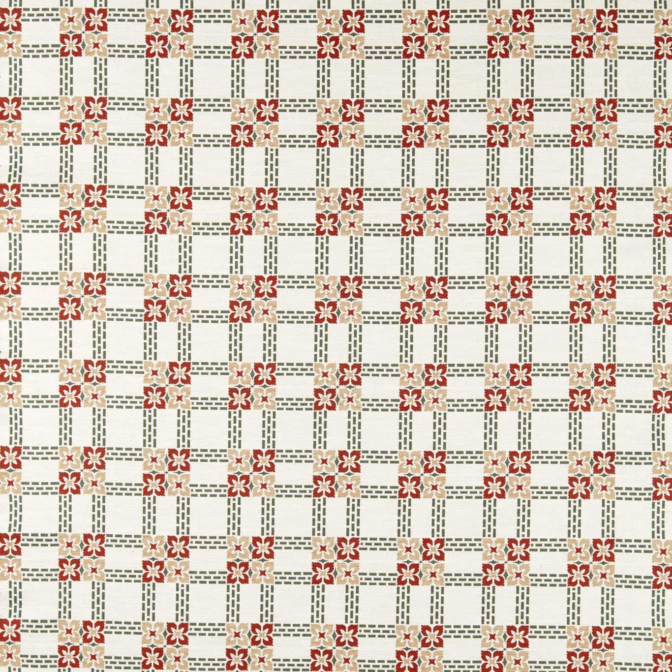 Morris & Co Wisley Weave Russet/Thyme Fabric Sample MSTR237706