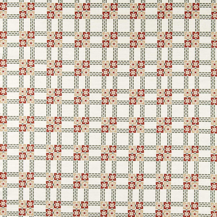 Morris & Co Wisley Weave Russet/Thyme Fabric Sample MSTR237706