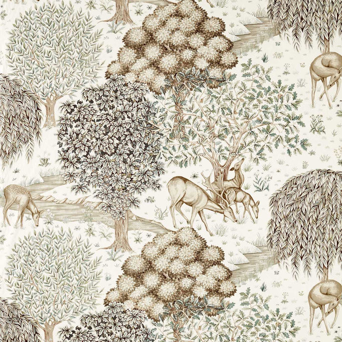 Morris & Co The Brook Ww Sage/Linen Fabric Sample MSWW227273