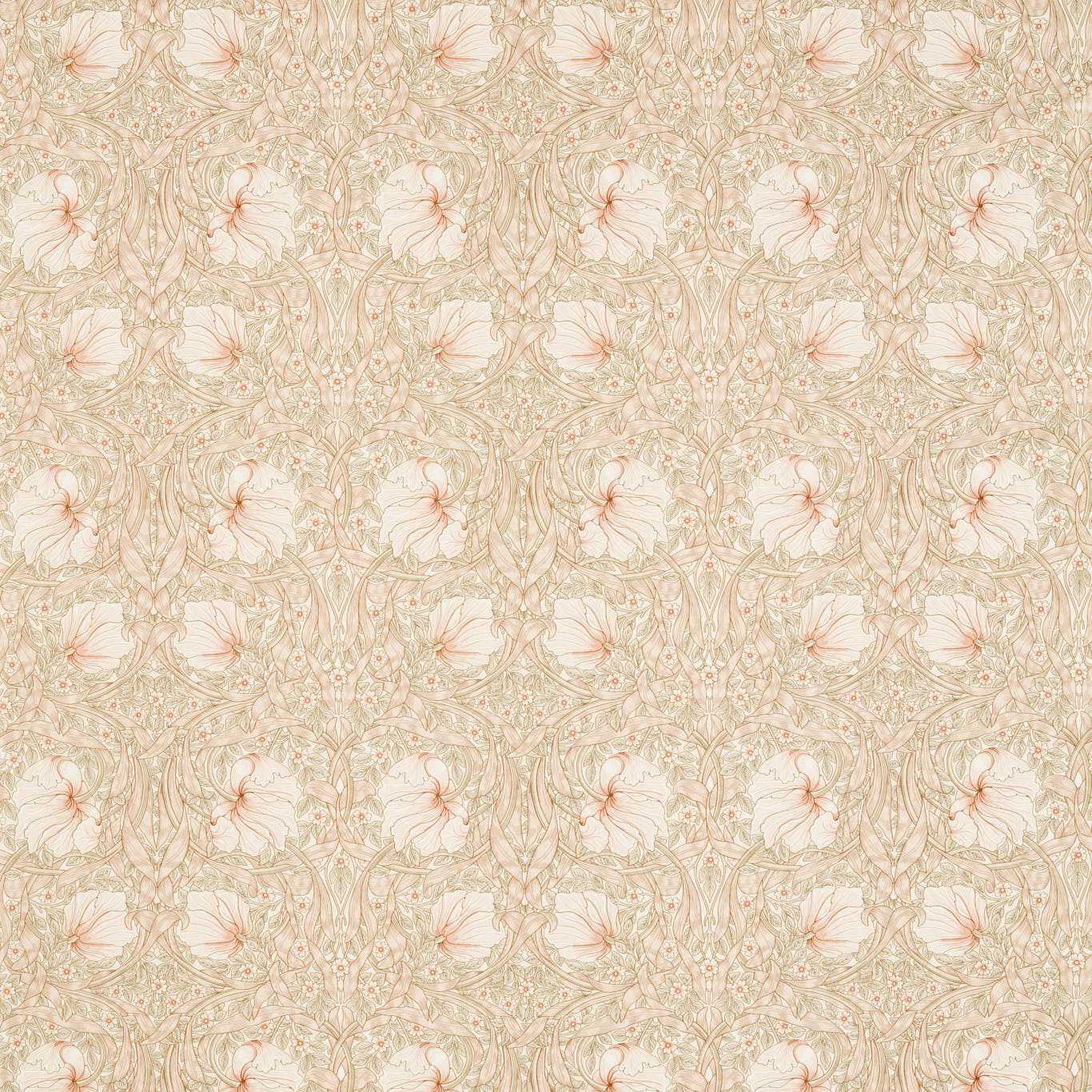 Morris & Co Pimpernel Ww Soft Pink Fabric Sample MSWW227282