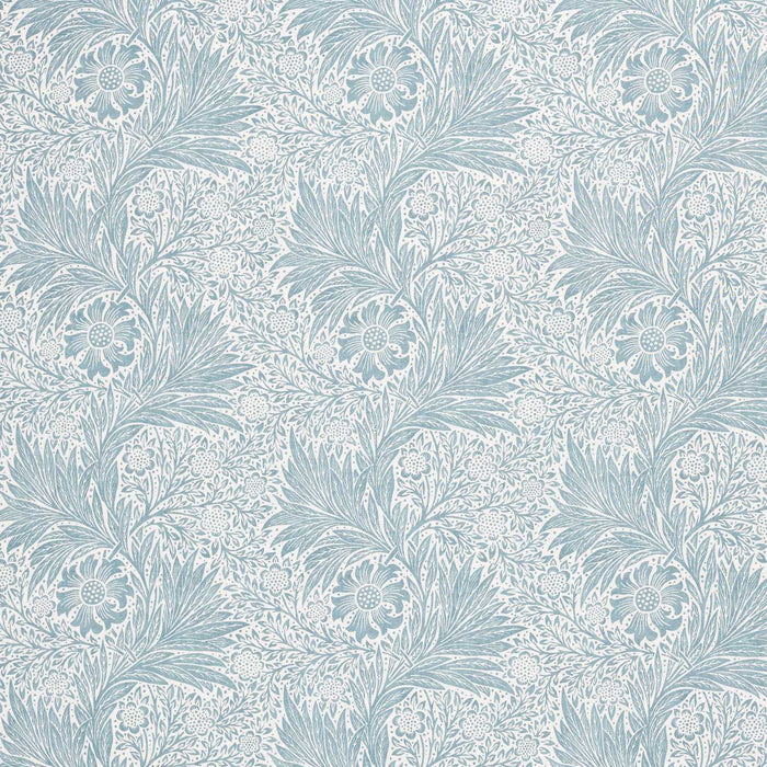 Morris & Co Pure Marigold Sheer Ww Soft Blue Fabric MSWW227295