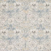 Morris & Co Pure Honeysuckle & Tulip Sheer Ww Soft Blue/Linen Fabric MSWW227300