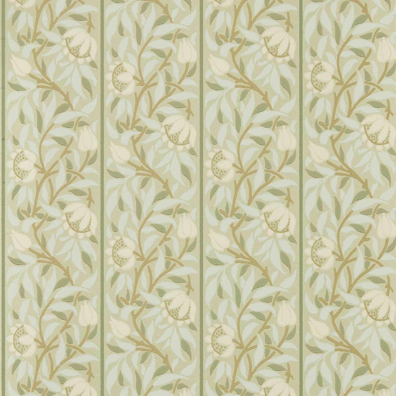 Morris & Co Peony Trellis Sage Wallpaper Sample MUNW217570