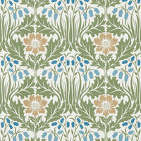 Morris & Co Woodbell & Anemone Woad/Nettle Wallpaper MUNW217572