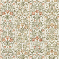 Morris & Co Oak & Blossom Chestnut/Primrose Wallpaper MUNW217589